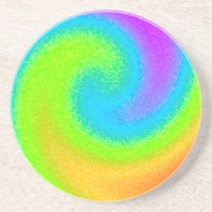 En Grès Dessous de verre Rainbow Yin Yang Sandstone