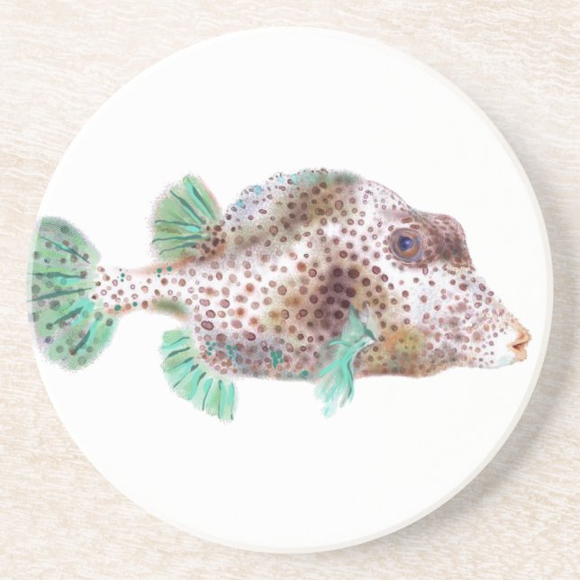En Grès Dessous de verre repérés de Trunkfish (Devant)