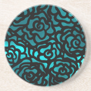 En Grès dessous de verre roses de sarcelle d'hiver
