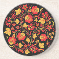 Dessous de verre russes d'art populaire de
