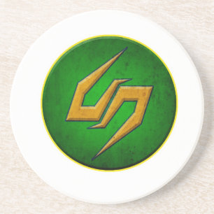 En Grès Dessous de verre samouraïs de serpent