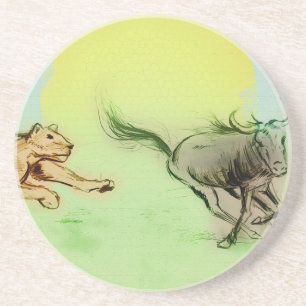 En Grès Dessous de verre SandStone, chasse aux animaux sau