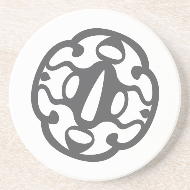 En Grès Dessous de verre Sandstone JMAC - gris (Devant)