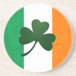 En Grès Dessous de verre Shamrock irlandais