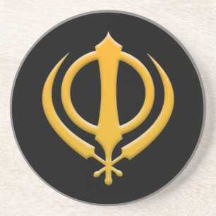 En Grès Dessous de verre Sikh Khanda
