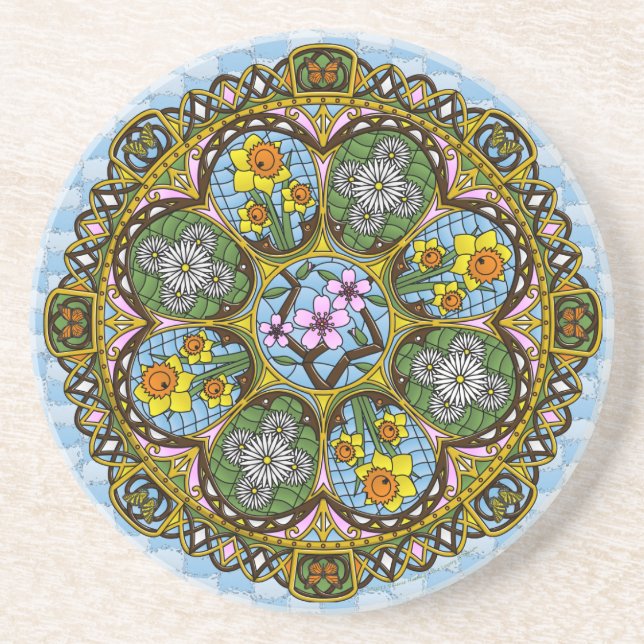 En Grès Dessous de verre Spring Nouveau (Devant)