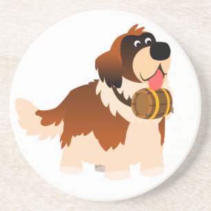 En Grès Dessous de verre St Bernard Cartoon