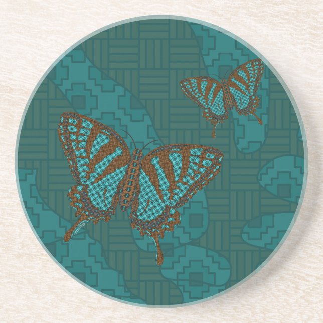 En Grès Dessous de verre Swallowtail natif (Devant)
