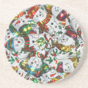 En Grès Dessous de verre Sweet Snowmen