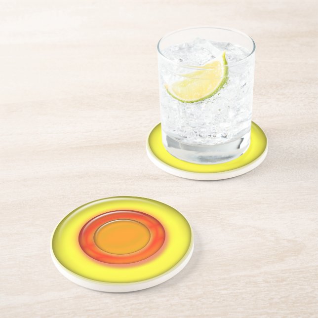 En Grès Dessous de verre - Trois anneaux (Côté)