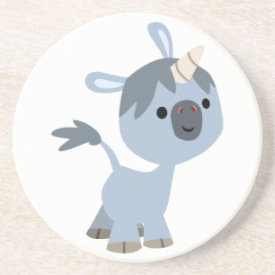 En Grès Dessous de verre Unicorn Bébé Cartoon Joy