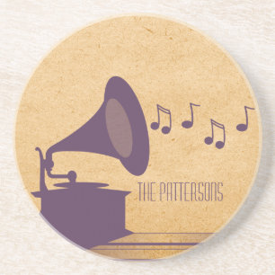 En Grès Dessous de verre Vintage violet