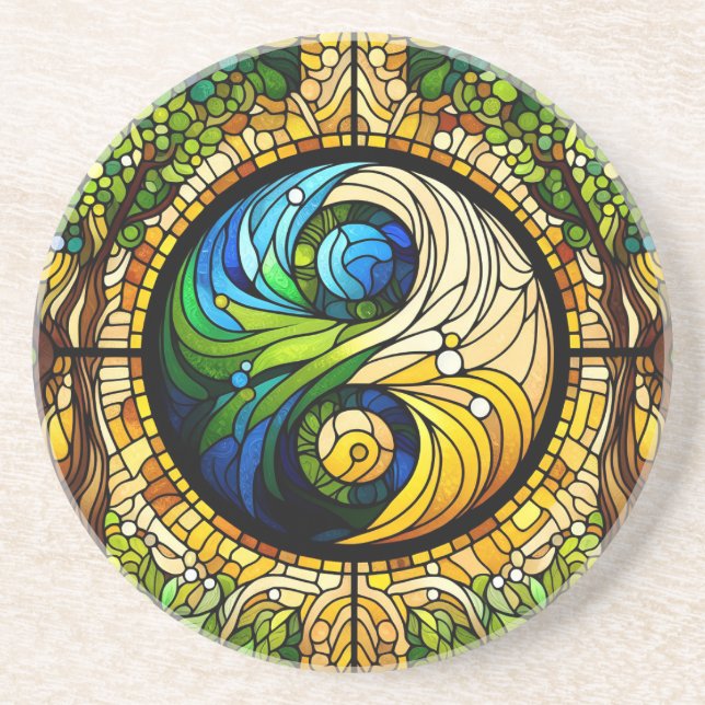 En Grès Dessous de verre Yin Yang (Devant)
