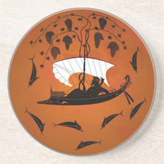 En Grès Dionysus et les dessous de verre de dauphins