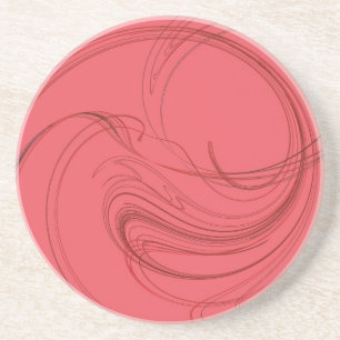 En Grès Divers série-4— Dessous de verre rose 1 de