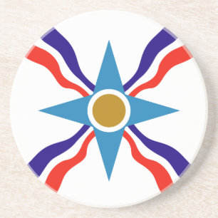 En Grès Drapeau assyrien - Dessous de verre Ata d'Ator