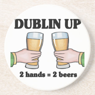 En Grès Dublin vers le haut des dessous de verre