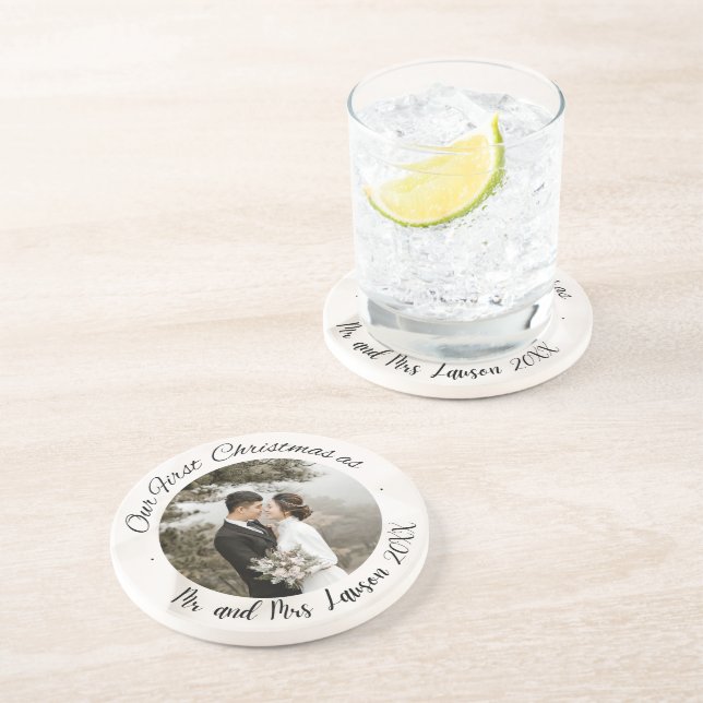 En Grès Élégant Notre premier Dessous de verre photo maria (Côté)