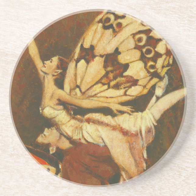 En Grès Fairy Dancing Couple Dessous de verre (Devant)