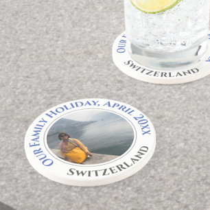En Grès Famille Vacances Souvenir Dessous de verre
