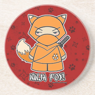 En Grès Fox de Ninja ! Dessous de verre de rouge de