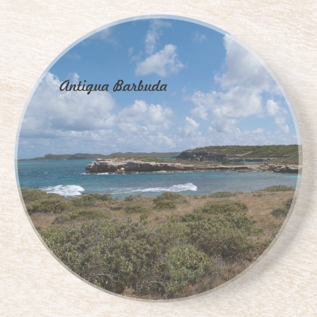 En Grès Gamme Antigua-Barbuda—Près du Dessous de verre du  (Devant)