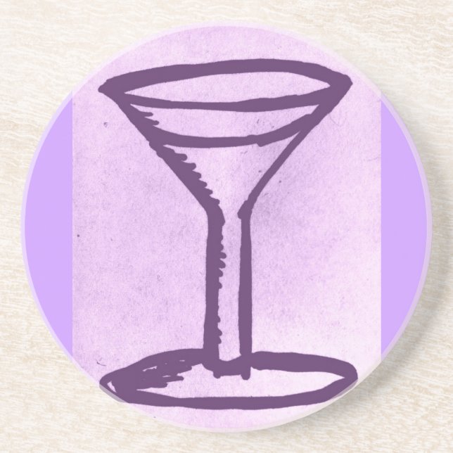 EN GRÈS GRANDS DESSOUS DE VERRE D'IMPRESSION DE MARTINI (Devant)