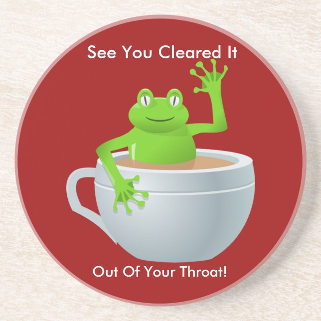 En Grès Grenouille De Votre Dessous de verre Throat (Devant)