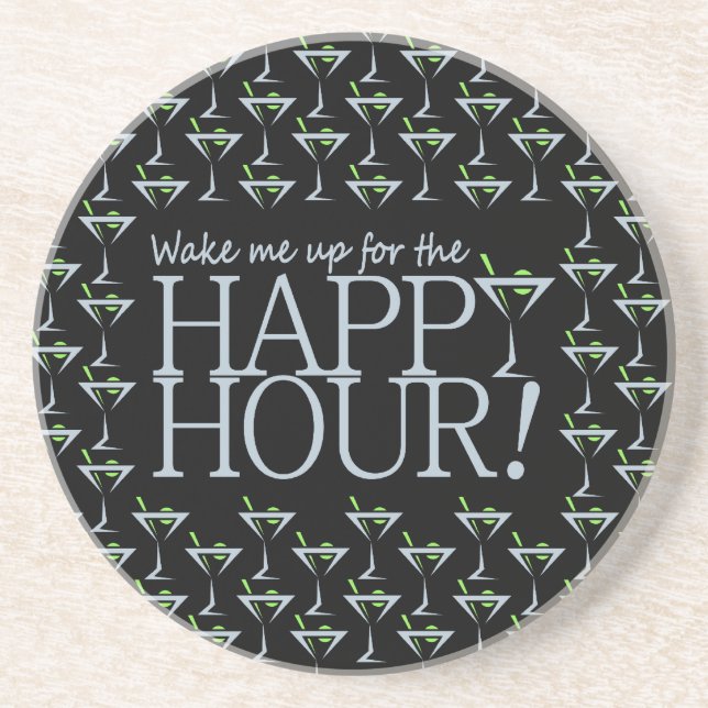 En Grès Happy Hour dessous de verre (Devant)