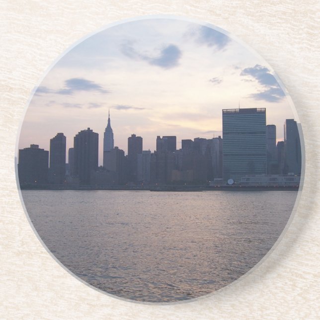 En Grès Horizon de NYC - dessous de verre (Devant)