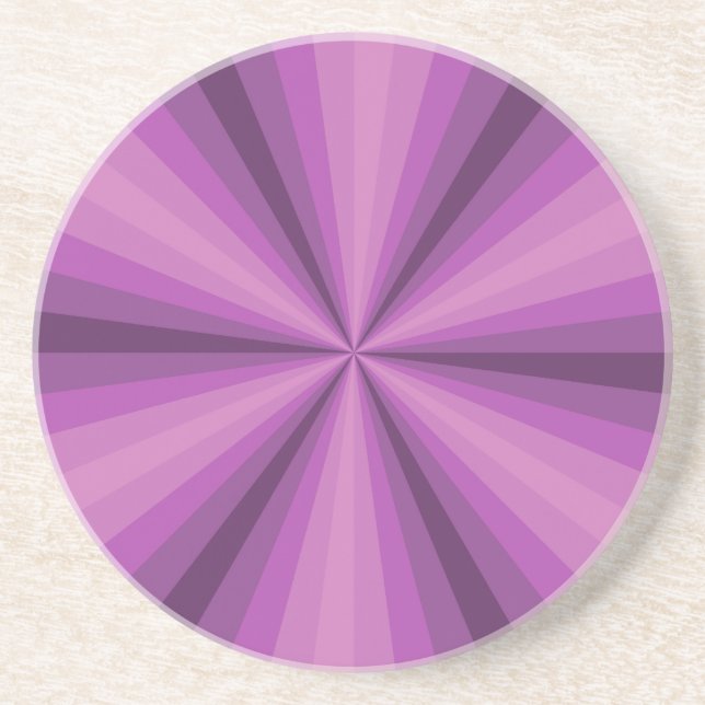En Grès Illusion optique Dessous de verre violet (Devant)