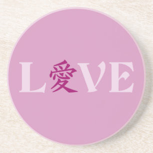 En Grès Kanji Love dessous de verre