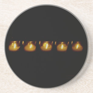 En Grès La chaleur dans le Dessous de verre des ténèbres