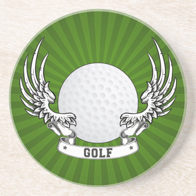 En Grès Le golf s'envole des dessous de verre (Devant)