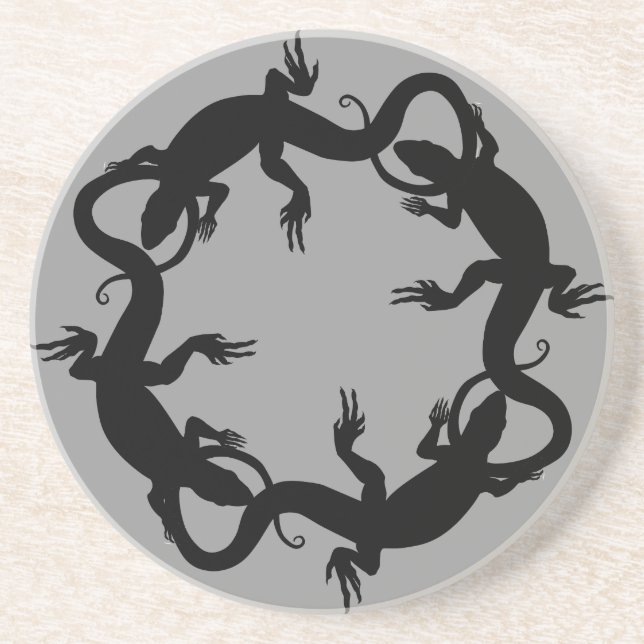 En Grès Lizard Dessous de verre Reptile Art Décor Lizard C (Devant)