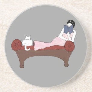 En Grès Madame, un chat et dessous de verre très bons de