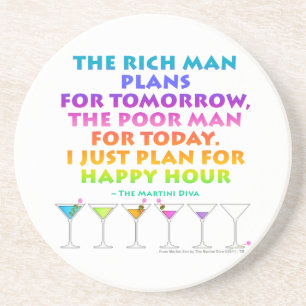 En Grès MARTINI ZEN - Dessous de verre pour Happy Hour