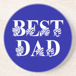 En Grès Meilleur Dessous de verre de drapeau bleu papa