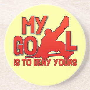 En Grès Mes dessous de verre d'hockey de but