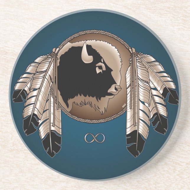 En Grès Metis Dessous de verre Premières nations Fierté Ca (Devant)