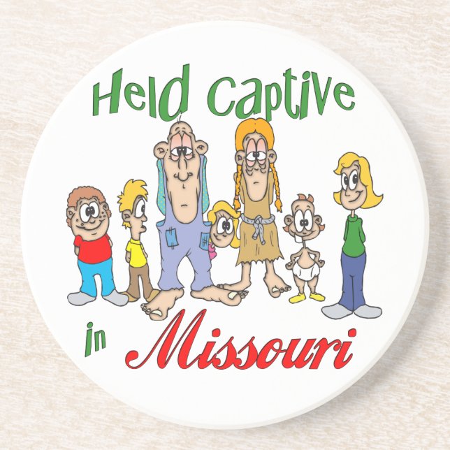 En Grès Missouri Funny Trailer Park Dessous de verre Sands (Devant)