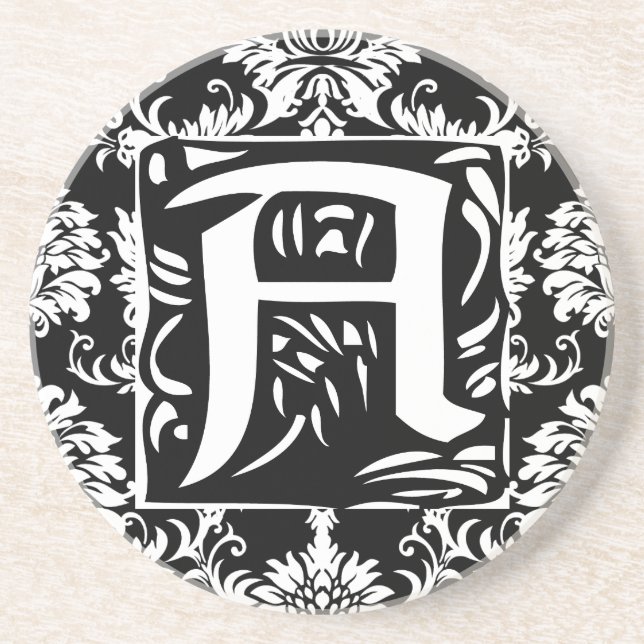 En Grès Monogramme Vintage Un Mariage Dessous de verre d'a (Devant)