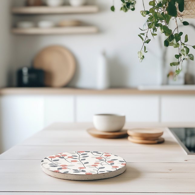 En Grès Motif scandinave Berries  Dessous de verre de pier (Créateur téléchargé)