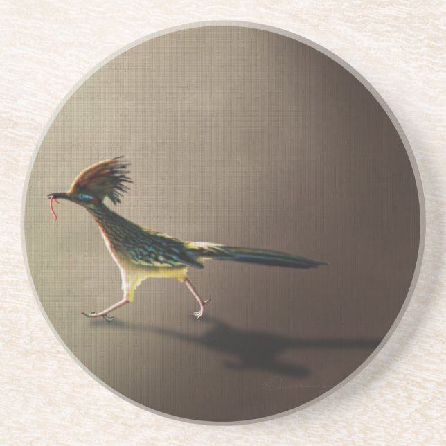 En Grès Oiseau tôt, dessous de verre (Devant)