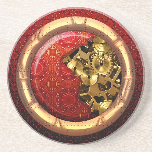 En Grès Options de Dessous de verre Steampunk 12 (Devant)