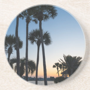 En Grès Palm Trees Sunrise Destin Floride Dessous de verre