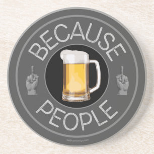 En Grès Parce que les gens (bière) Dessous de verre