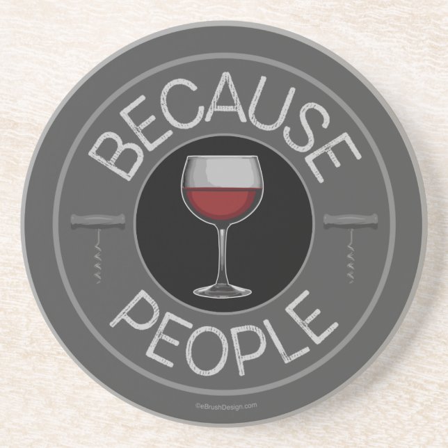 En Grès Parce que les gens (vin) Dessous de verre (Devant)