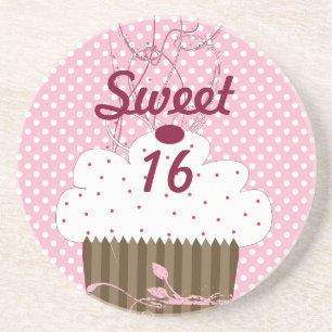 En Grès Points doux 16 Dessous de verre Cupcake