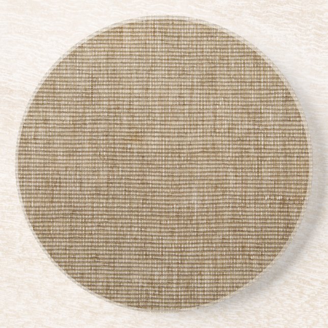 En Grès Rustique Burlap Nature Motif Dessous de verre - Fe (Devant)